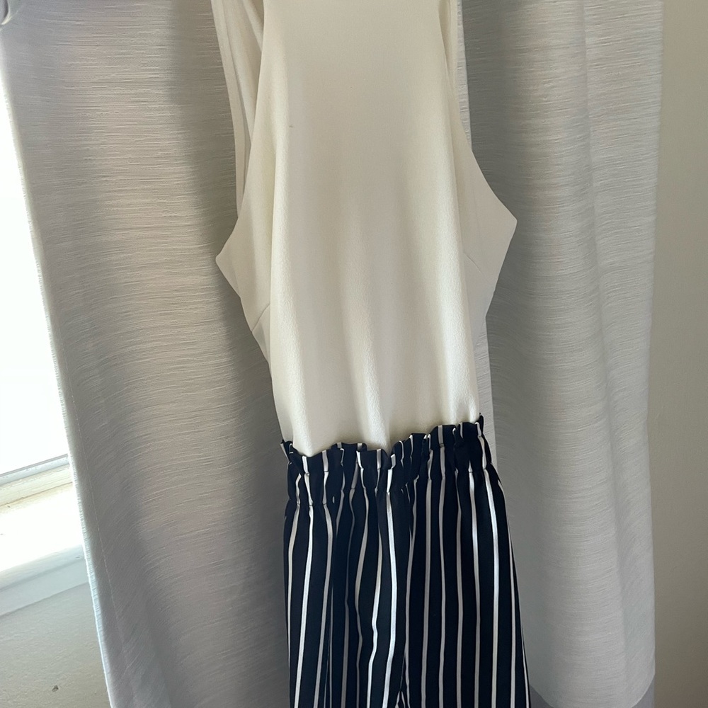 White and black romper